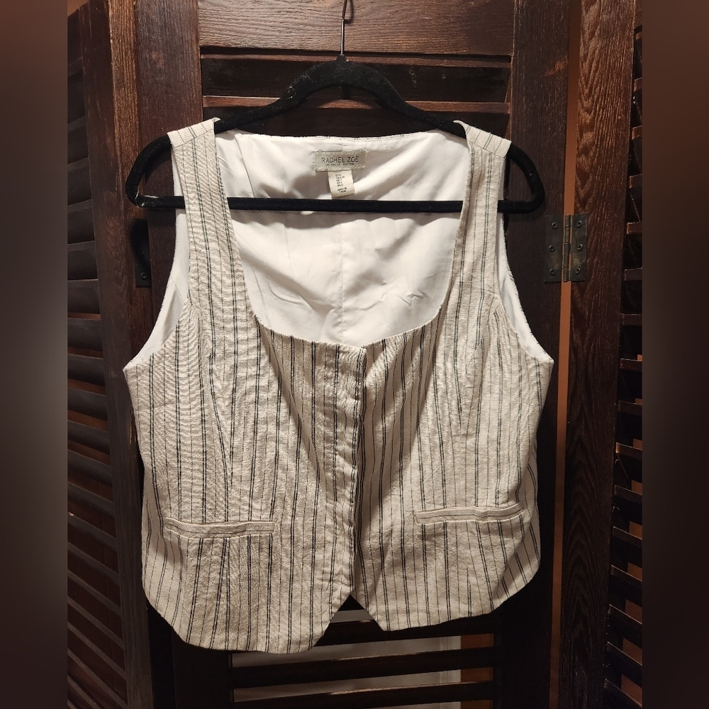Rachel Zoe Black and White Vest